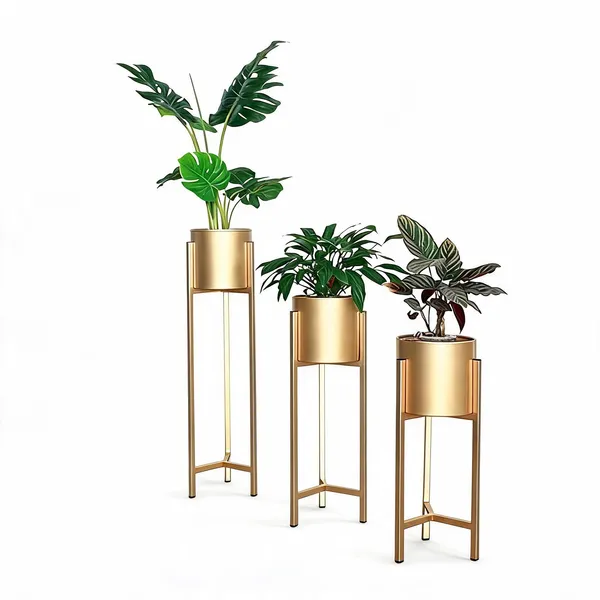 Metal_Floor_Plant_Stand_With_Planter_Pot_Set