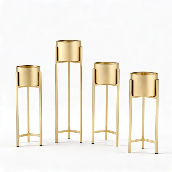 Planter_Stand_With_Metal_Pot_-_Pack_Of_4