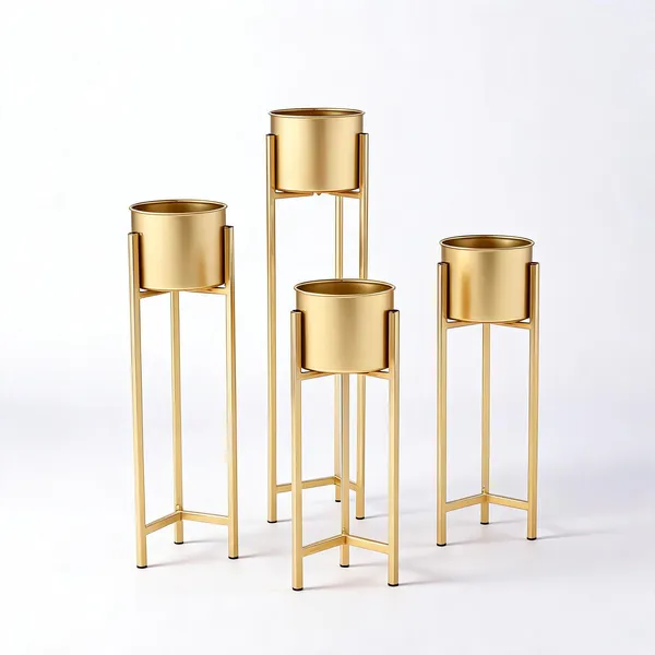 Planter_Stand_With_Metal_Pot_-_Pack_Of_4