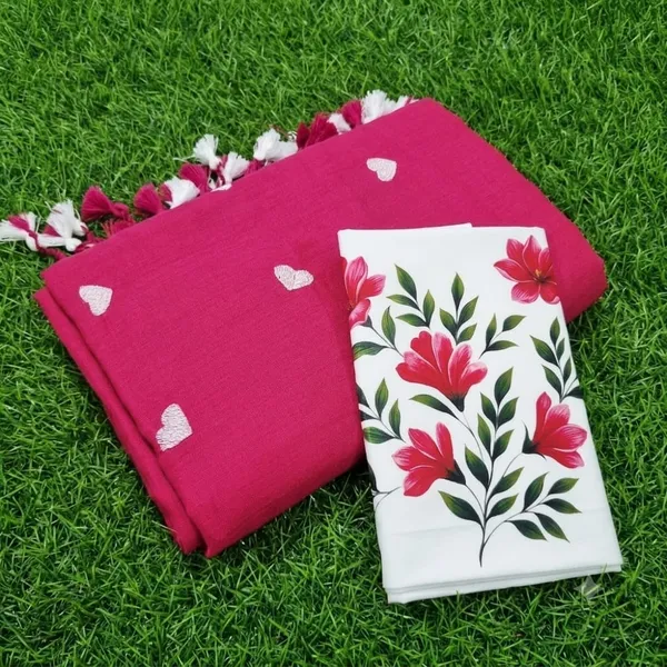 Love_Embroidery_Saree_with_digital_print_with_blouse