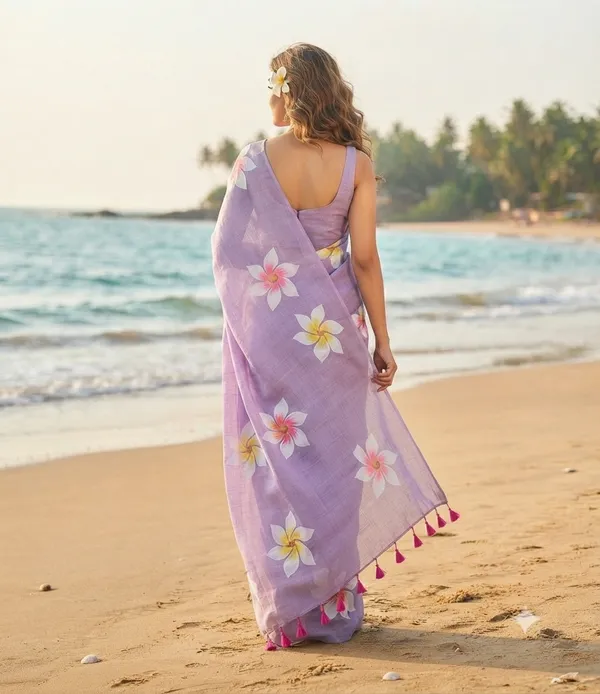120_Count_Mul_Cotton_Saree_Hand_Print_Without_Blouse_Piece_Quality_Premium_Thin