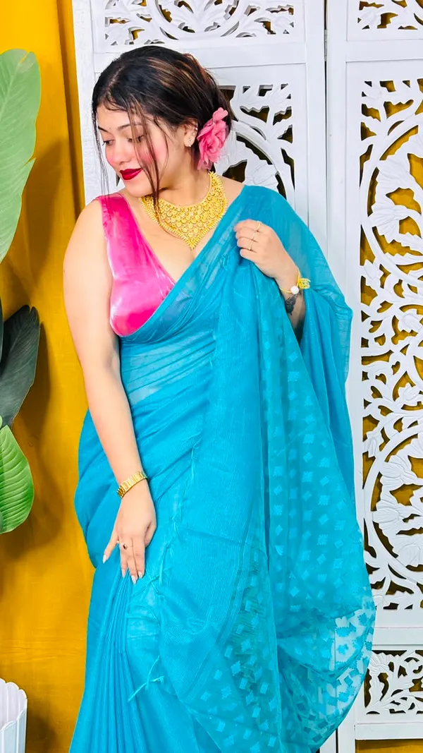 Organza_kota_silk_Saree_with_blouse