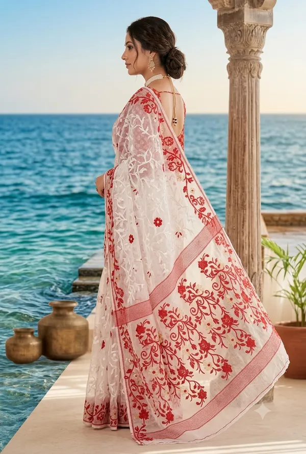 Jumbo_Lota_All_Over_Soft_Dhakai_Jamdani_With_Blouse_Piece