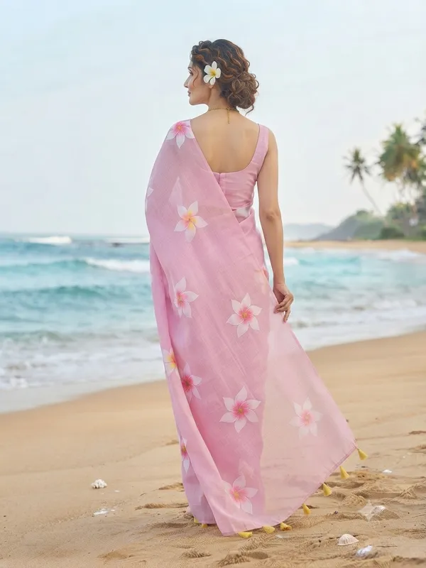 120_Count_Mul_Cotton_Saree_Hand_Print_Without_Blouse_Piece_Quality_Premium_Thin