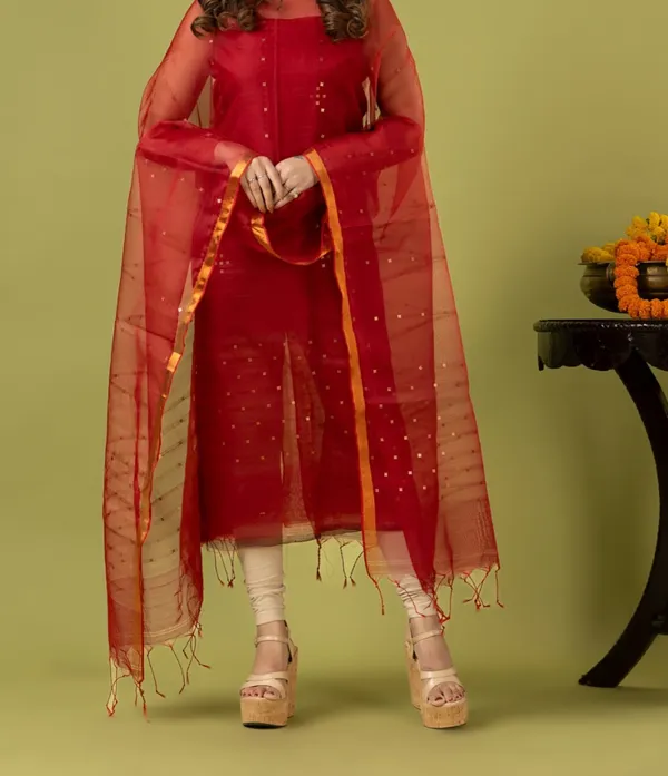 Exclusive_Cotton_Kurti_And_Muslin_Dupatta_Set
