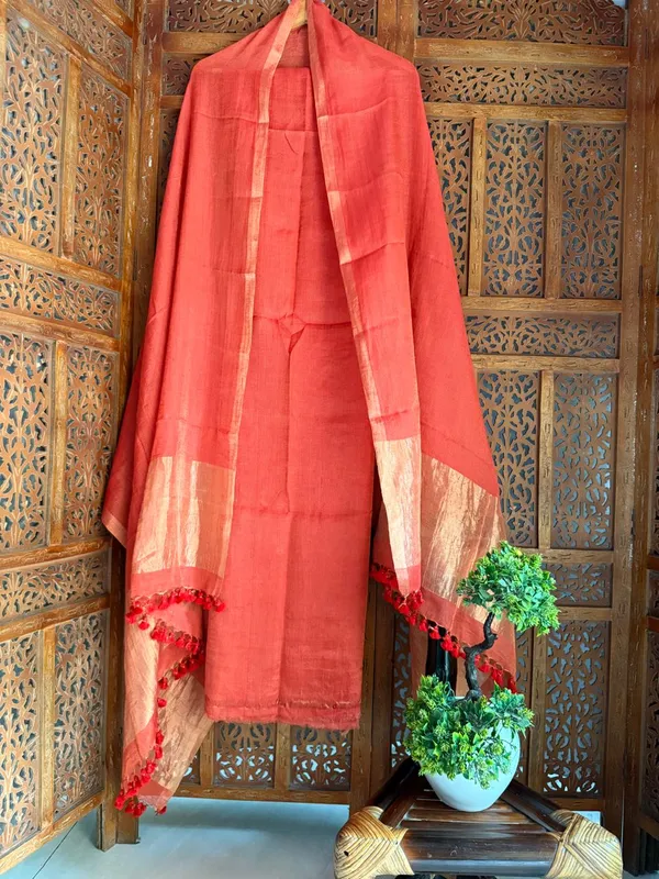Pure_Mercerised_Cotton_Kurti_And_Dupatta_Set