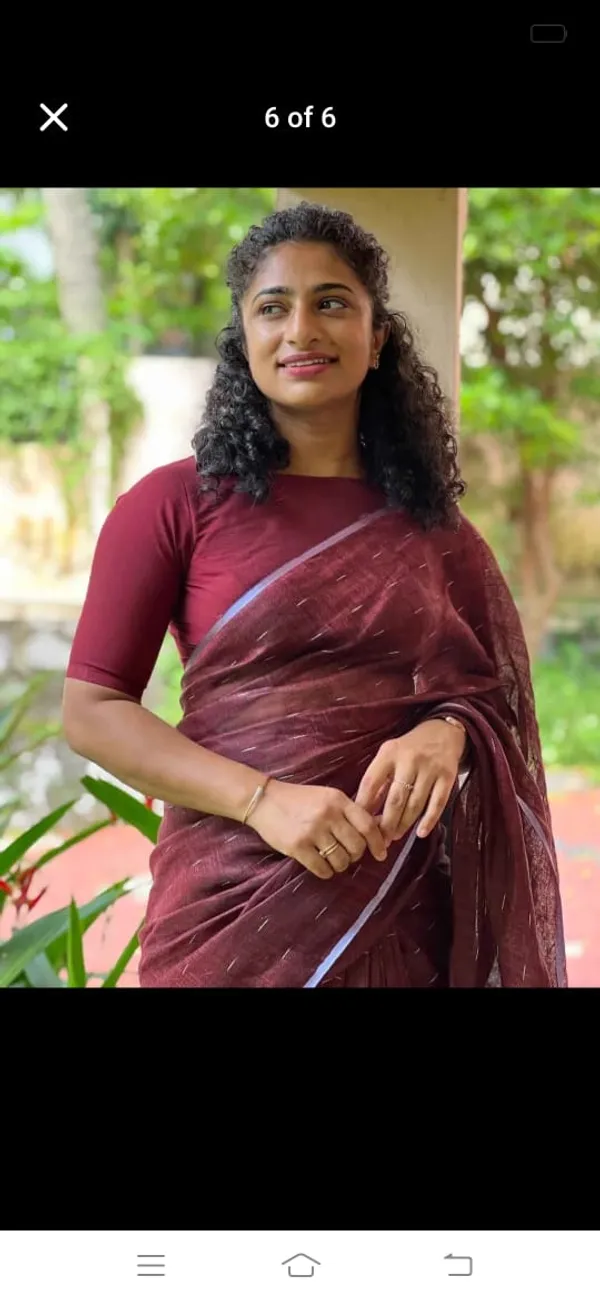 Linen_Jharna_Work_Saree_With_Blouse_Piece