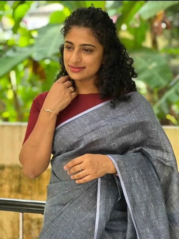 Linen_Jharna_Work_Saree_With_Blouse_Piece