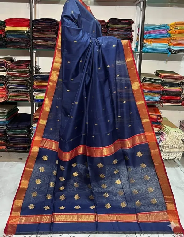 New_Digine_Maheshwari_Cotton_Silk_Saree_With_Blouse_Piece