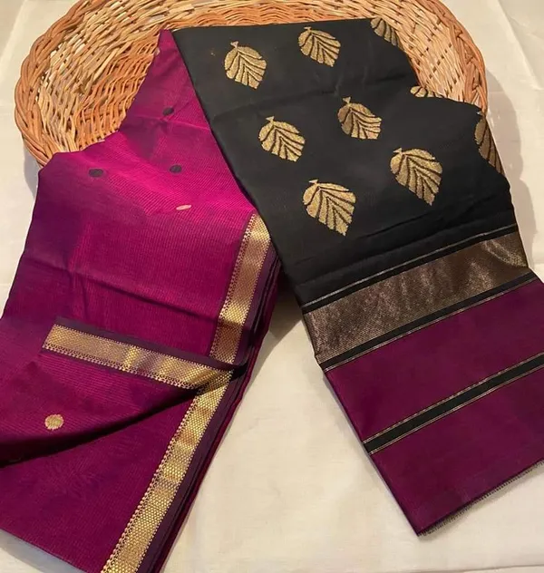 Maheshwari_Cotton_Silk_Saree_With_Blouse_Piece_Cotton_Silk_Fabric
