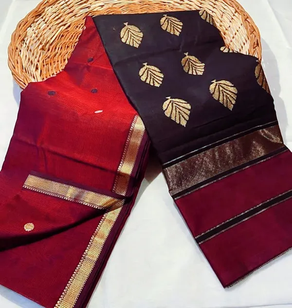 Maheshwari_Cotton_Silk_Saree_With_Blouse_Piece_Cotton_Silk_Fabric