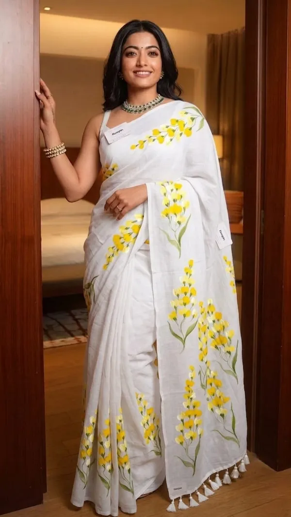 120_Count_Mul_Cotton_Saree_Hand_Print_Without_Blouse_Piece_Quality_Premium_Thin