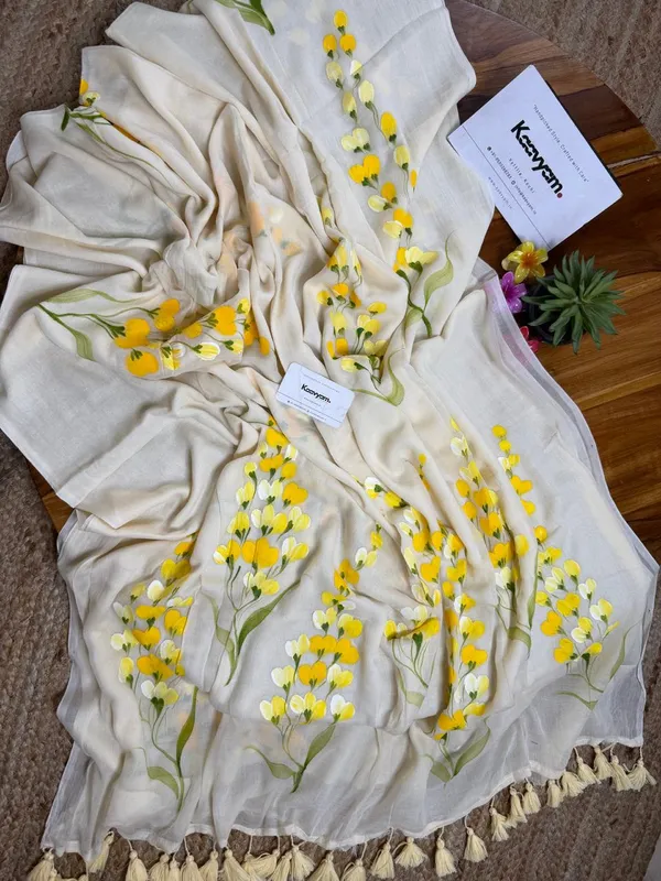 120_Count_Mul_Cotton_Saree_Hand_Print_Without_Blouse_Piece_Quality_Premium_Thin