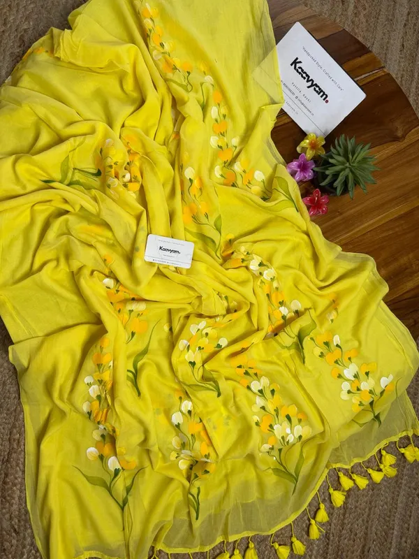 120_Count_Mul_Cotton_Saree_Hand_Print_Without_Blouse_Piece_Quality_Premium_Thin
