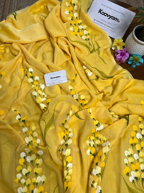 120_Count_Mul_Cotton_Saree_Hand_Print_Without_Blouse_Piece_Quality_Premium_Thin