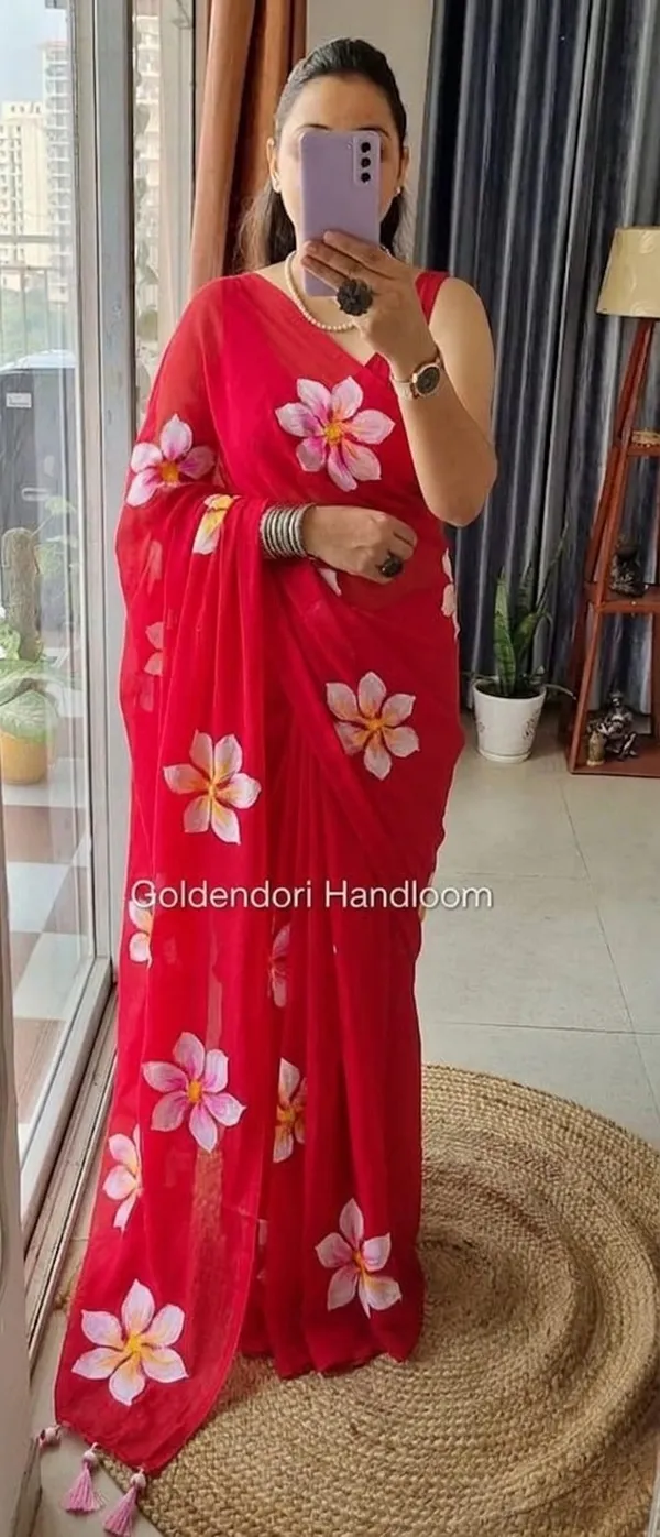 120_Count_Mul_Cotton_Saree_Hand_Print_Without_Blouse_Piece_Quality_Premium_Thin