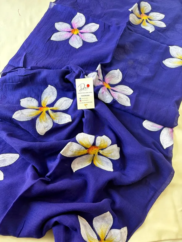 120_Count_Mul_Cotton_Saree_Hand_Print_Without_Blouse_Piece_Quality_Premium_Thin