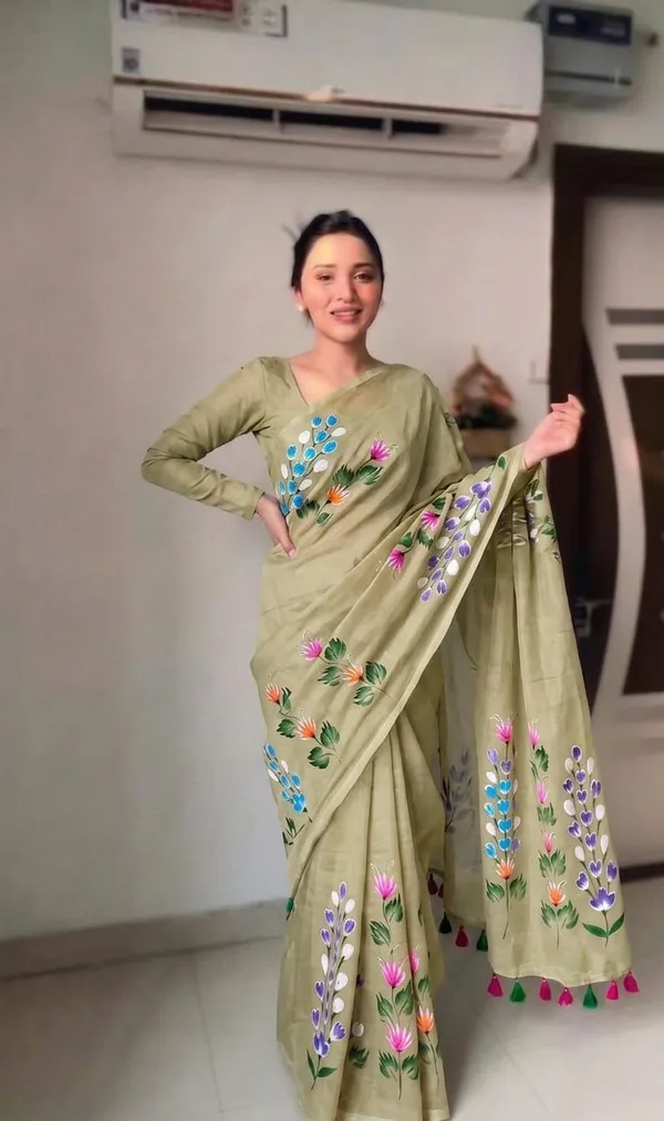 120_Count_Mul_Cotton_Saree_Hand_Print_Without_Blouse_Piece_Quality_Premium_Thin
