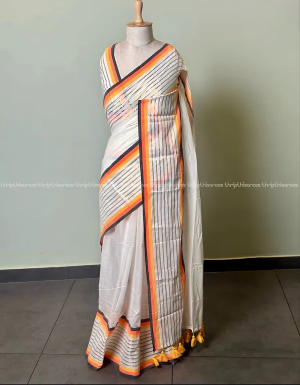 120_Count_Mul_Cotton_Saree_Hand_Print_Without_Blouse_Piece_Quality_Premium_Thin