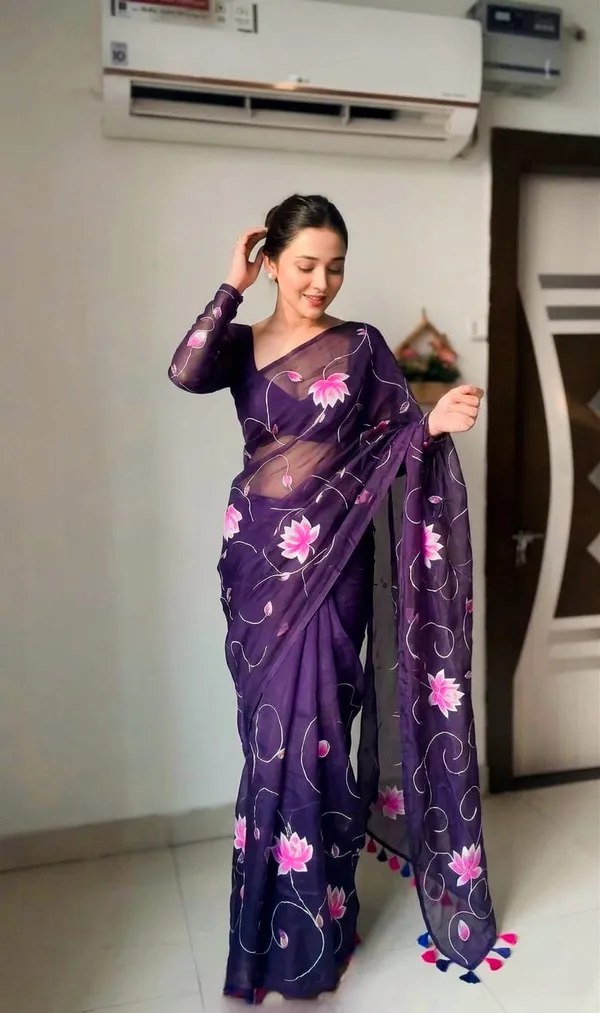 120_Count_Mul_Cotton_Saree_Hand_Print_Without_Blouse_Piece_Quality_Premium_Thin