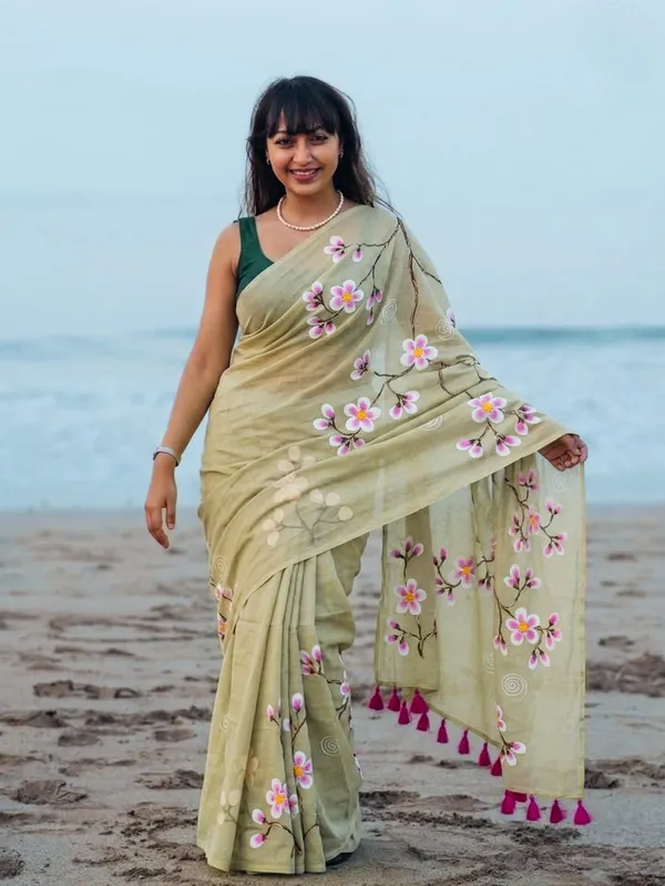 120_Count_Mul_Cotton_Saree_Hand_Print_Without_Blouse_Piece_Quality_Premium_Thin