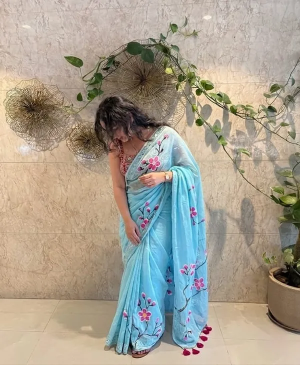 120_Count_Mul_Cotton_Saree_Hand_Print_Without_Blouse_Piece_Quality_Premium_Thin