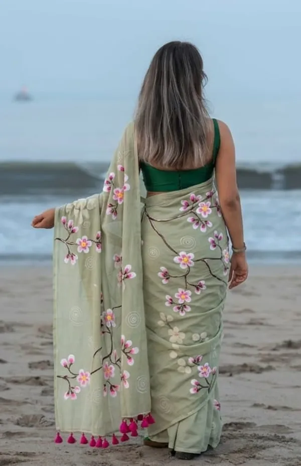 120_Count_Mul_Cotton_Saree_Hand_Print_Without_Blouse_Piece_Quality_Premium_Thin