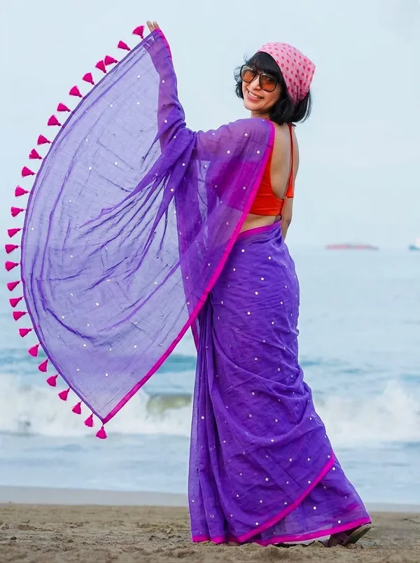 120_Count_Mul_Cotton_Gini_Work_Saree_Without_Blouse_Piece