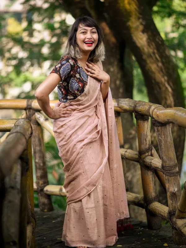 120_Count_Mul_Cotton_Gini_Work_Saree_Without_Blouse_Piece