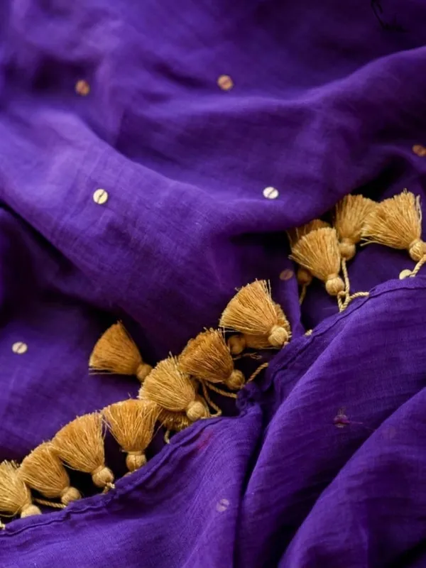 120_Count_Mul_Cotton_Gini_Work_Saree_Without_Blouse_Piece