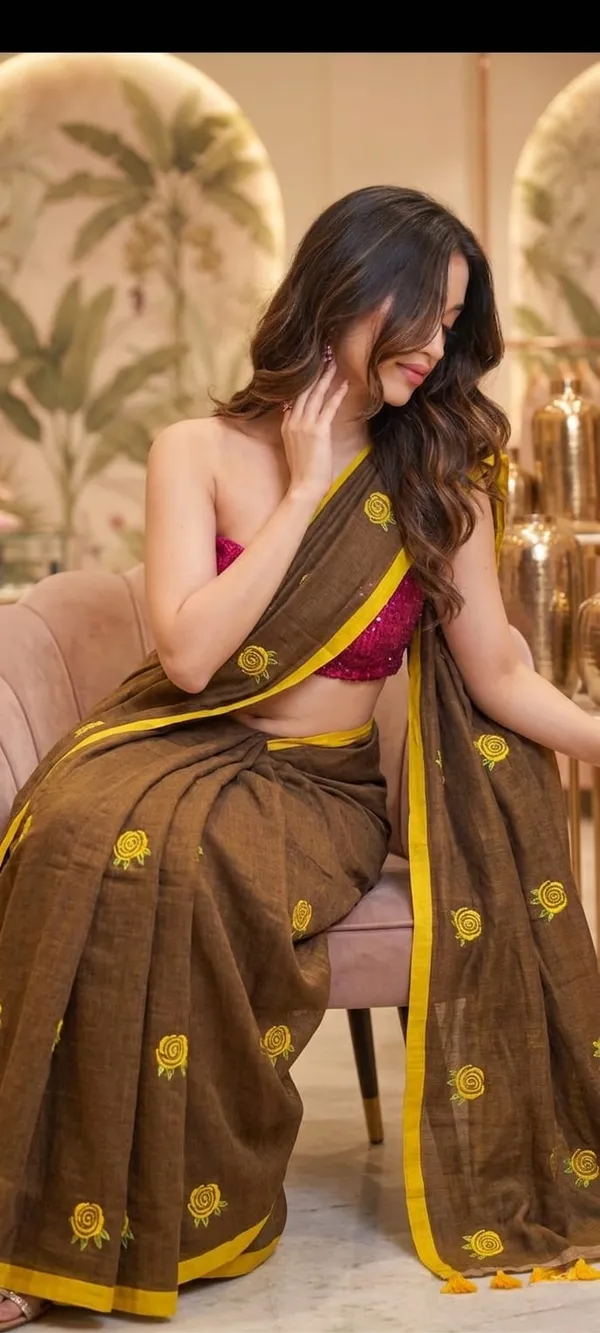 Mull_Cotton_Rose_Embroidery_Saree_Without_Blouse_Piece_Quality_Premium_Thin