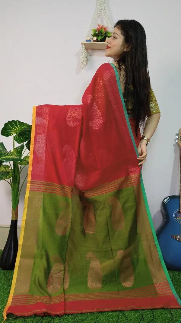 Handloom_Kolka_Woven_Design_Cotton_Silk_Saree_With_Blouse_Piece