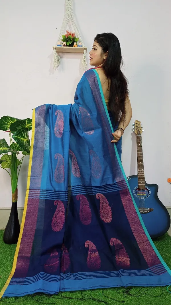 Handloom_Kolka_Woven_Design_Cotton_Silk_Saree_With_Blouse_Piece