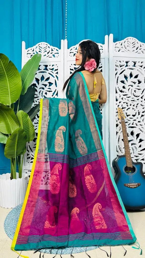 Handloom_Kolka_Woven_Design_Cotton_Silk_Saree_With_Blouse_Piece