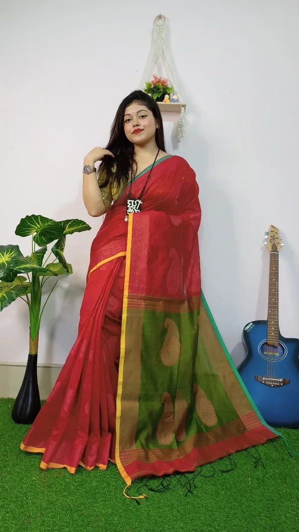 Handloom_Kolka_Woven_Design_Cotton_Silk_Saree_With_Blouse_Piece