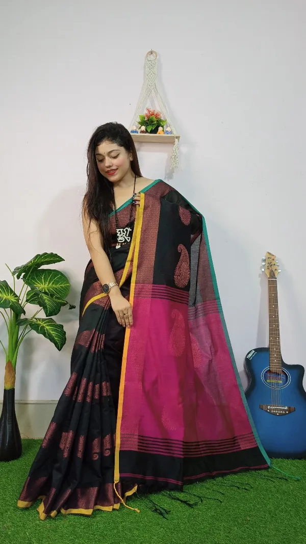 Handloom_Kolka_Woven_Design_Cotton_Silk_Saree_With_Blouse_Piece