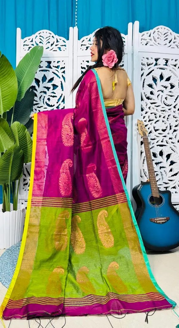 Handloom_Kolka_Woven_Design_Cotton_Silk_Saree_With_Blouse_Piece