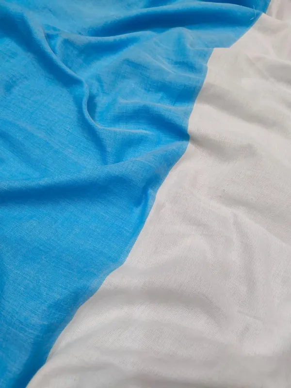 Half_Half_Khadi_Cotton_Saree_With_Blouse_Piece