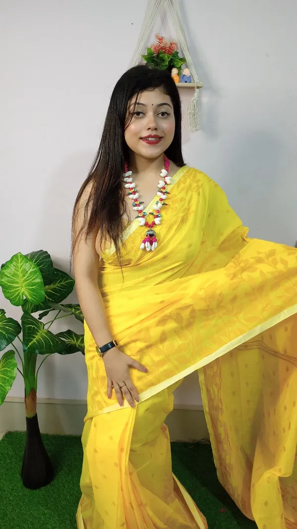 Handloom_Copper_Zari_Woven_Saree_With_Blouse_Piece