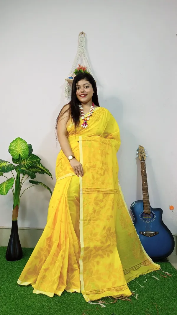 Handloom_Copper_Zari_Woven_Saree_With_Blouse_Piece