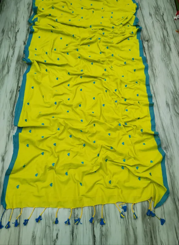 Love_Khadi_Saree_With_Different_Colour_Border_And_Blouse_Piece