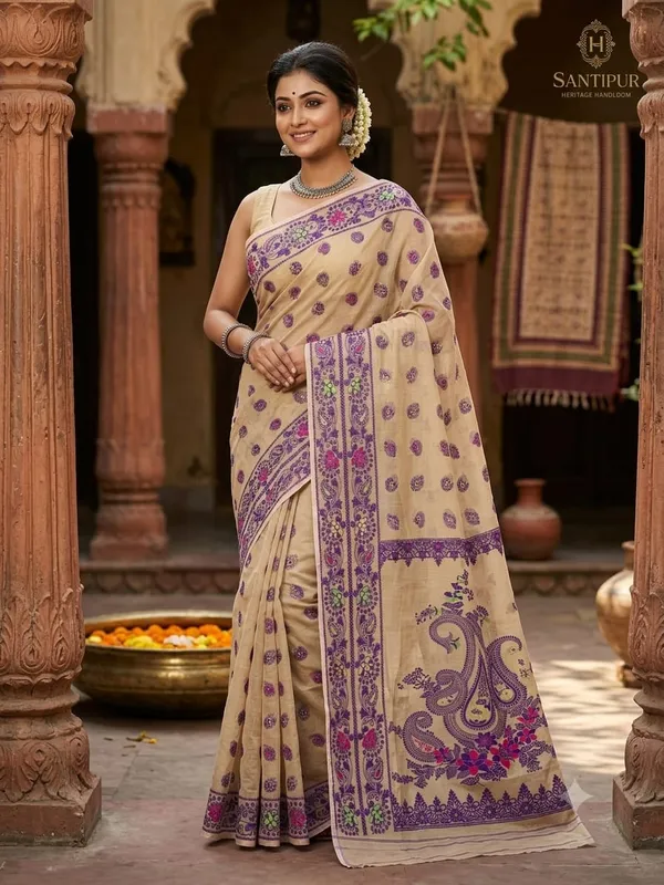 Pure_Cotton_Dhakai_Jamdani_Saree_100%_Cotton_By_Cotton_Semi_Hard