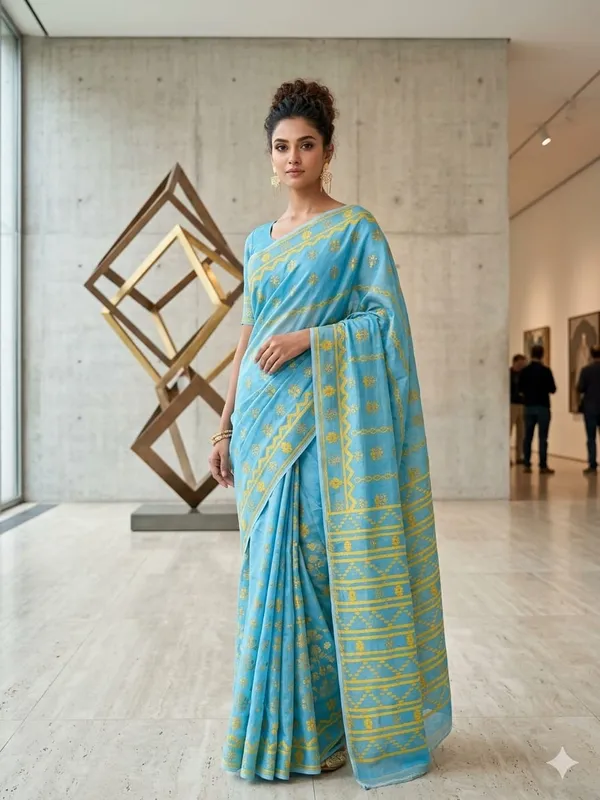 New_Beautiful_All_Over_Soft_Dhakai_Jamdani_With_Blouse_Piece
