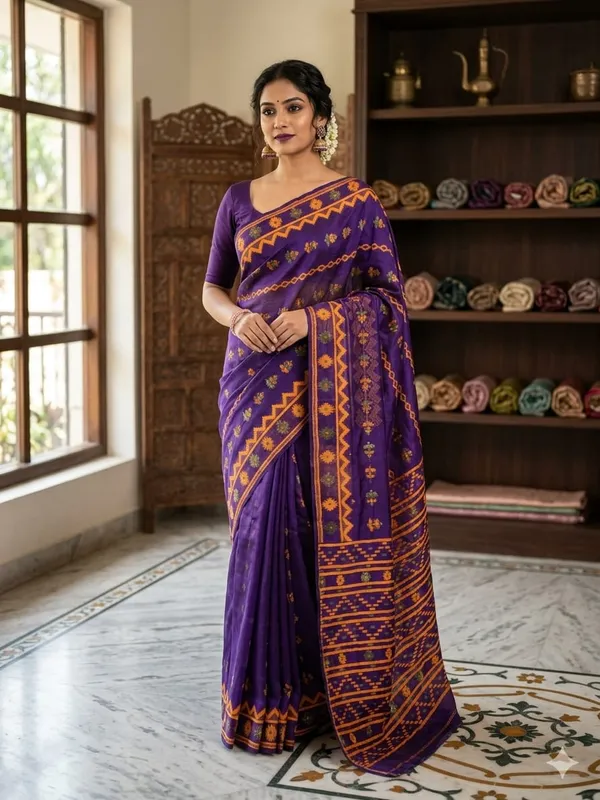 New_Beautiful_All_Over_Soft_Dhakai_Jamdani_With_Blouse_Piece