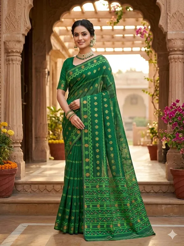 New_Beautiful_All_Over_Soft_Dhakai_Jamdani_With_Blouse_Piece