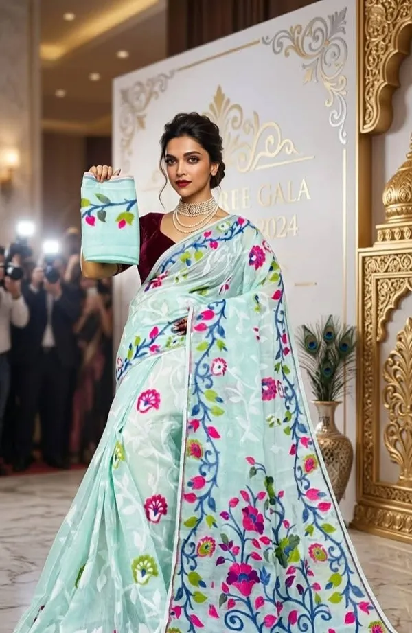 Jumbo_Lota_All_Over_Soft_Dhakai_Jamdani_With_Blouse_Piece