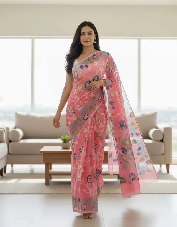 Jumbo_Lota_All_Over_Soft_Dhakai_Jamdani_With_Blouse_Piece