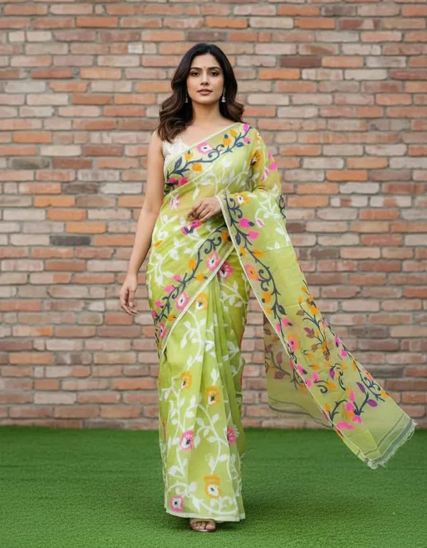 Jumbo_Lota_All_Over_Soft_Dhakai_Jamdani_With_Blouse_Piece