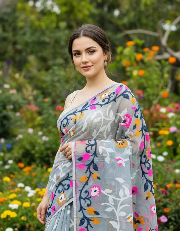 Jumbo_Lota_All_Over_Soft_Dhakai_Jamdani_With_Blouse_Piece
