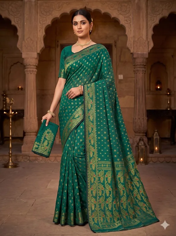Machibuti_Jori_Soft_Dhakai_Jamdani_Saree_With_Blouse_Piece